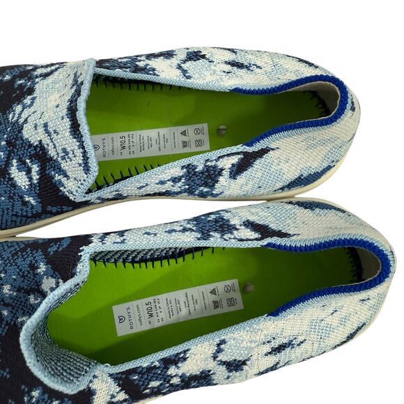 Rothy's x The Butchers Daughter Sneakers Size 10.5 Silp On Shibori Blue - Picture 8 of 10